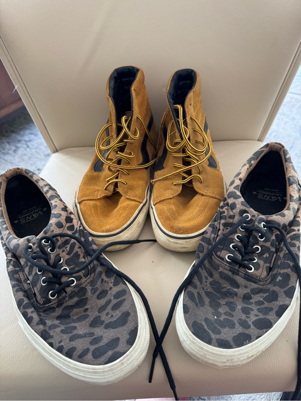Lot of 2 Vintage Vans 11.5 Sneakers Low-top and Suede High-Tops